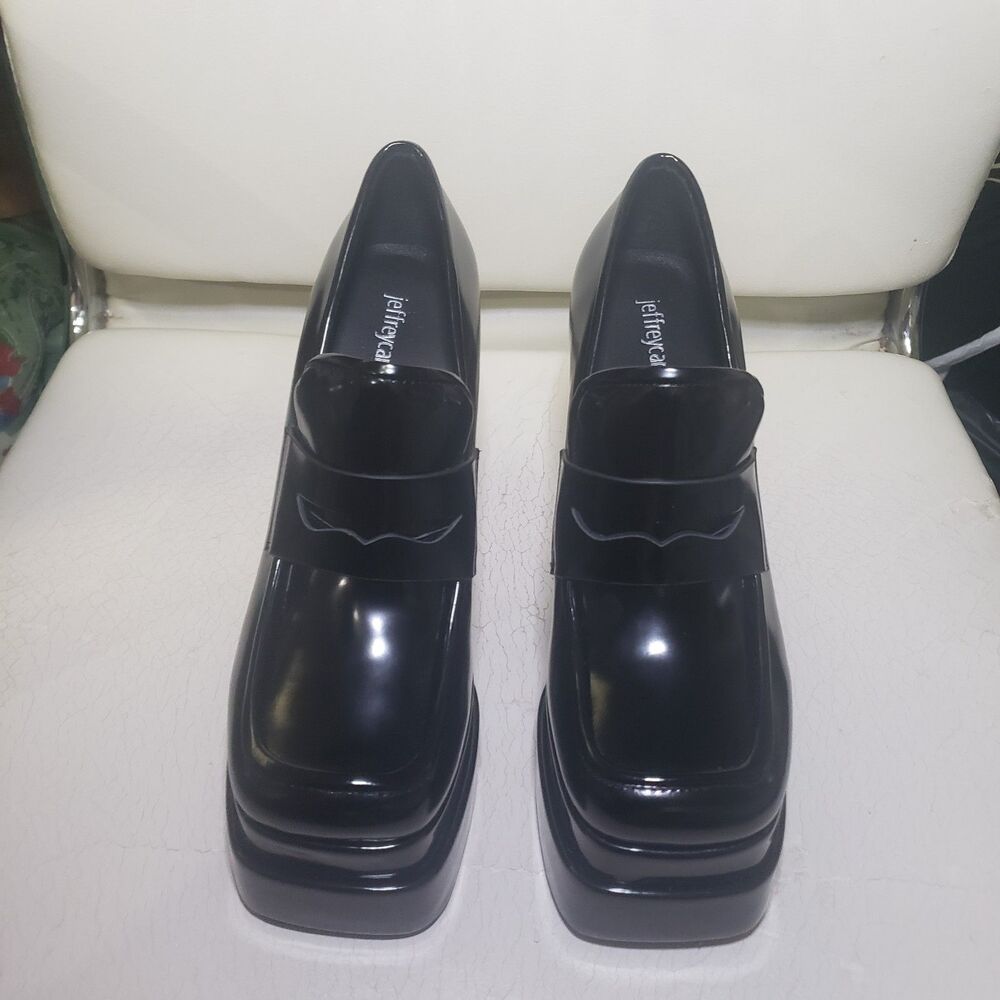 NEW-NO-BOX JEFFREY CAMPBELL Black Platform Heels Sz 65" heels YYY